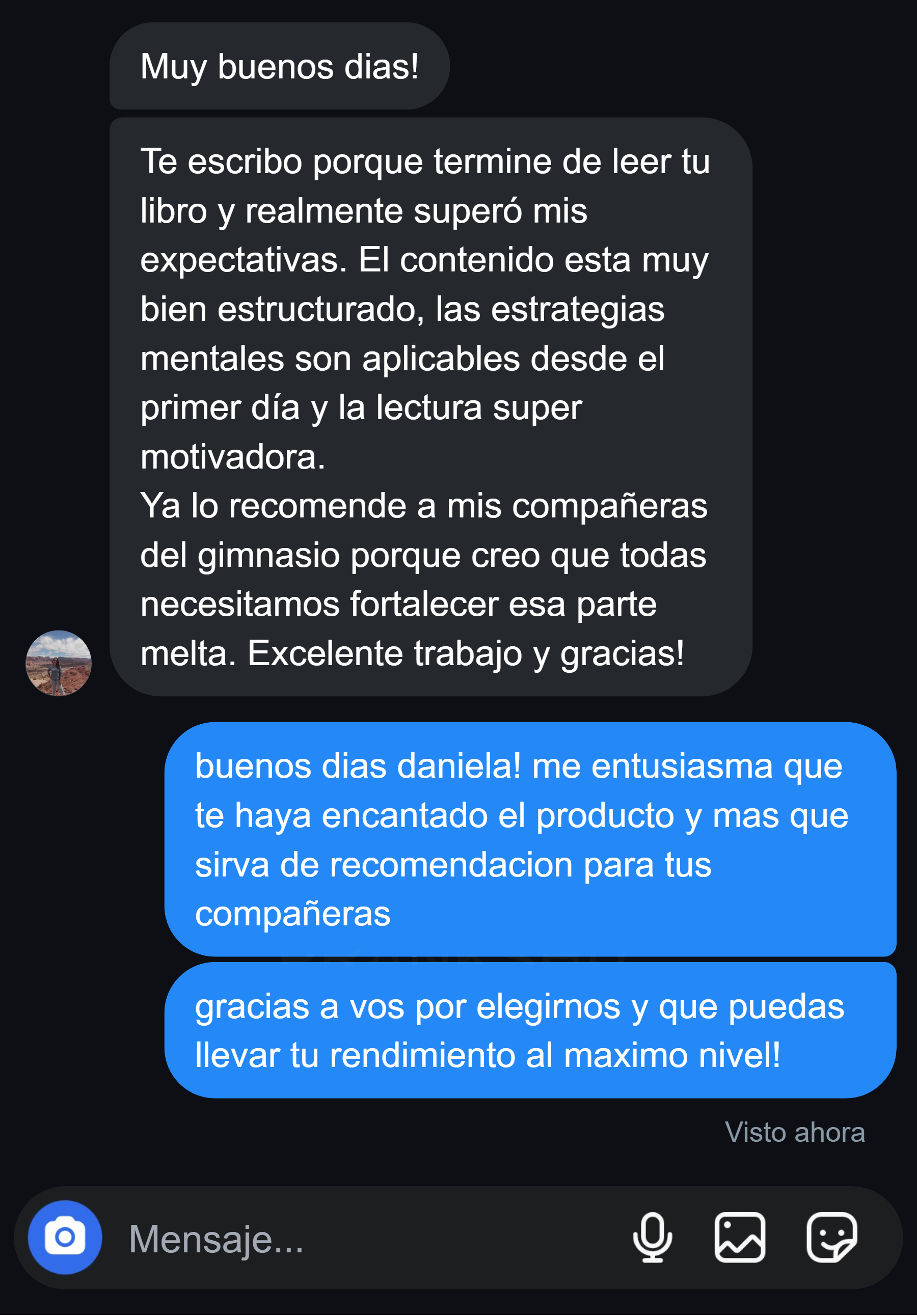 Testimonio WhatsApp