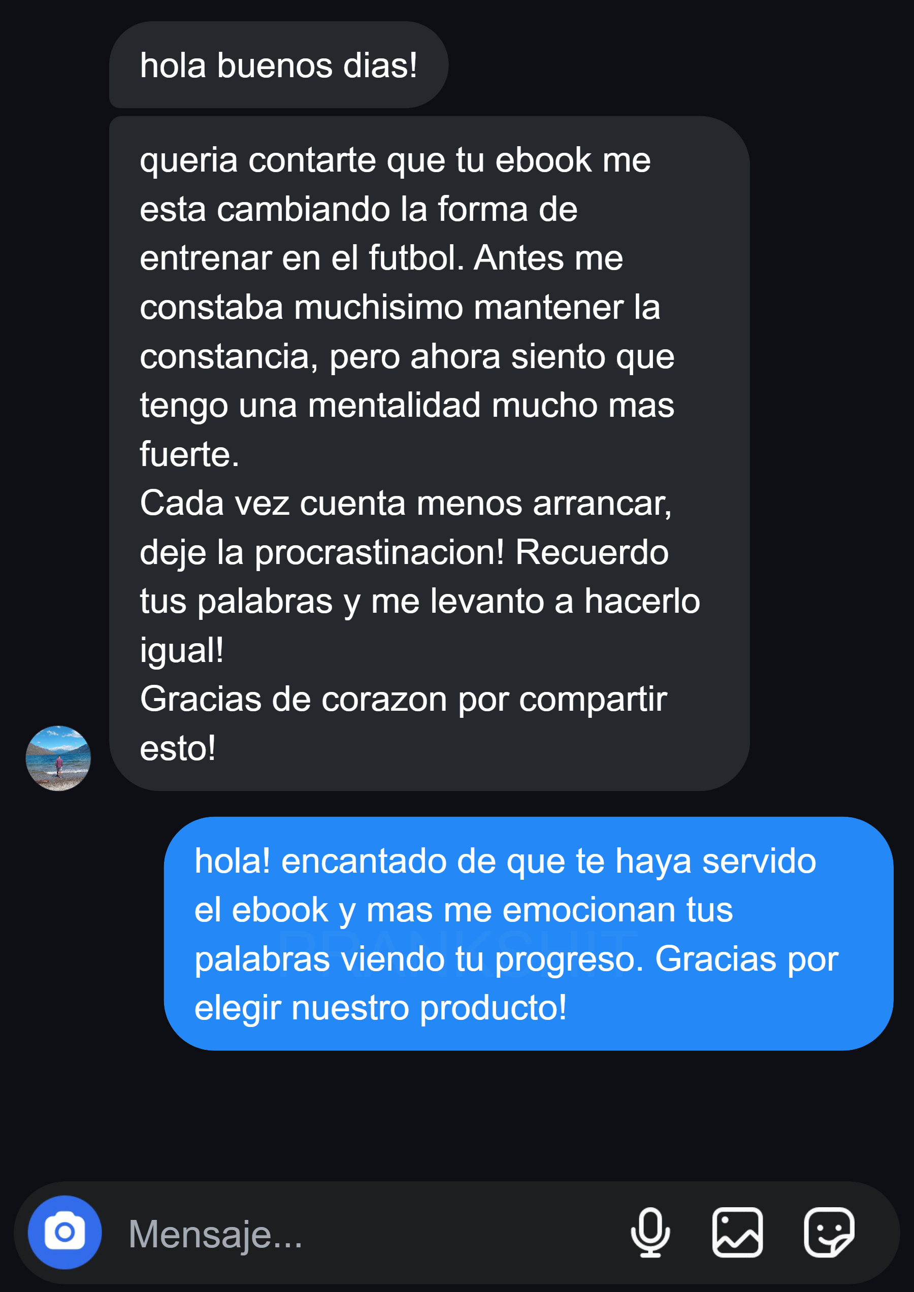 Testimonio WhatsApp