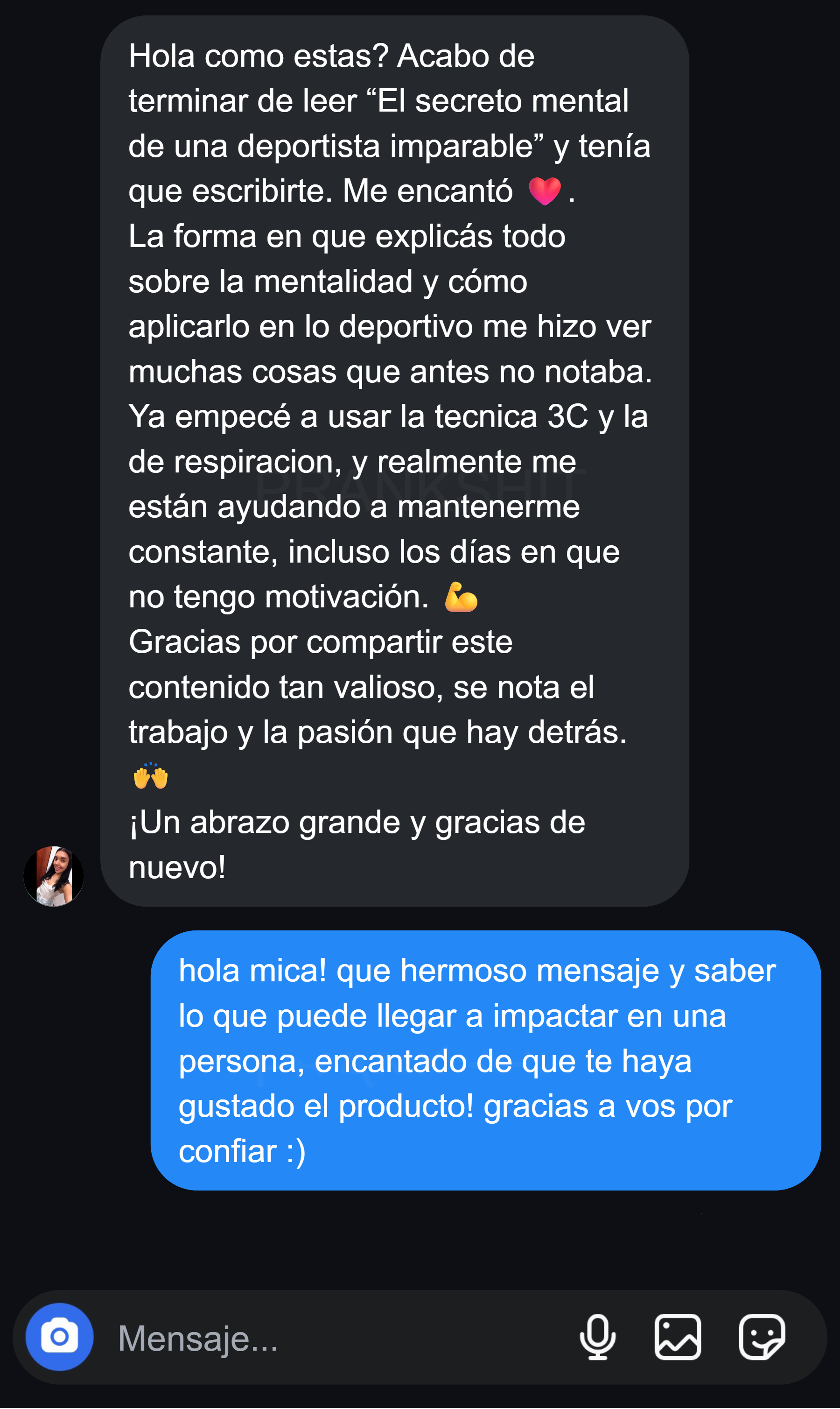 Testimonio WhatsApp